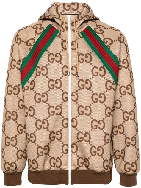 chaqueta estampado gucci|Gucci GG Supreme Print Hooded Jacket .